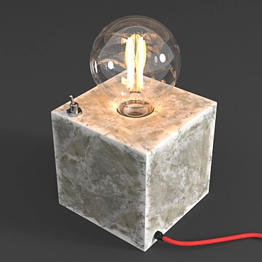 Handprint Cube Lamp: Unique Illumination 3D model image 1 