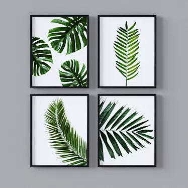 Set of tropical leaves