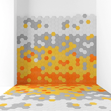 Modern Wall Tile: 10x10 Size 3D model image 1 