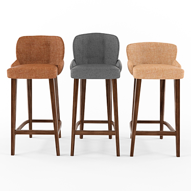  Stylish Bar Chairs with Various Backrests | 800mm Seat Height 3D model image 1 