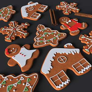 Gingerbread 3D Model Bundle 3D model image 1 