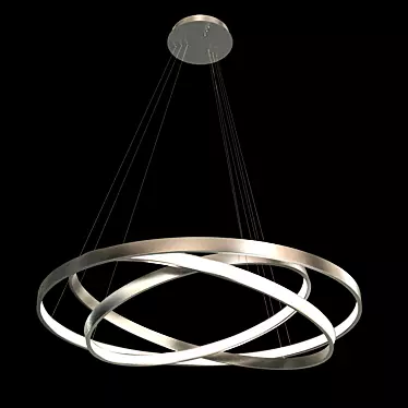 Modern LED Ring Chandelier 3D model image 1 