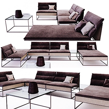 Luxury Nikos-Giorgio Saporiti 3D Sofa 3D model image 1 