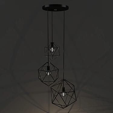 KASPA Black Pendant Lamp 3D model image 1 