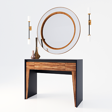 Nocce Dress Table - Elegant Vanity Set 3D model image 1 