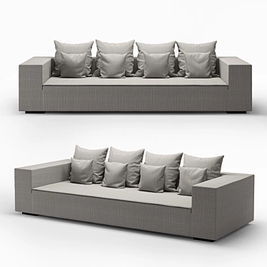 Urban Comfort Sofa 3D model image 1 