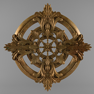 Antique Bronze Decorative Circle 3D model image 1 