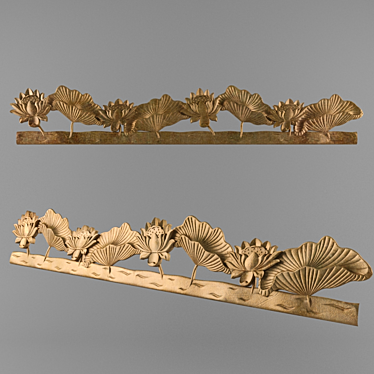 Bronze Lotus Decor: Elegant and Exquisite 3D model image 1 