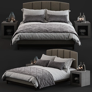 Evelyn Bed - Classic Elegance for Your Bedroom 3D model image 1 