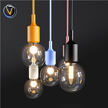 Retro Edison Pendant Lights 3D model image 1 