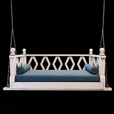 Elegant 2-Seater Divan Kachela 3D model image 1 