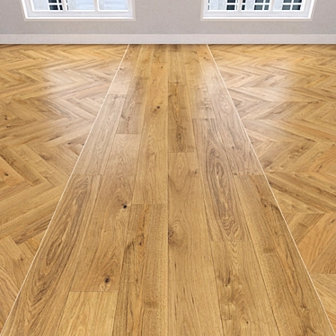 Versatile Parquet Oak: Christmas Tree, Linear, Chevron 3D model image 1 