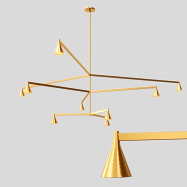 Elegant Simplicity: Austere Chandelier 3D model image 1 