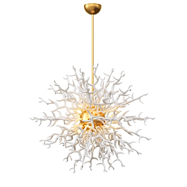 Elegant White Diallo Chandelier 3D model image 1 