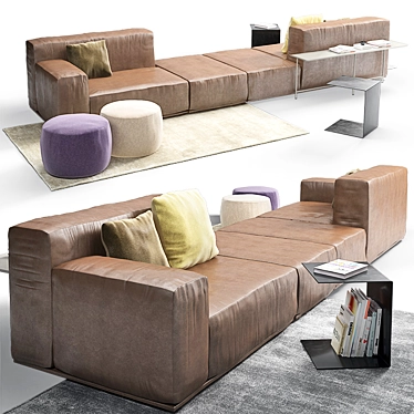 Delano 3-Seater Sofa by R&S PIANCA 3D model image 1 