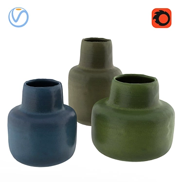 Sleek Modern Vase 3D model image 1 