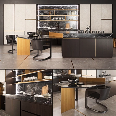 Petra by TM Italia: Artisan Excellence in Kitchen Design 3D model image 1 