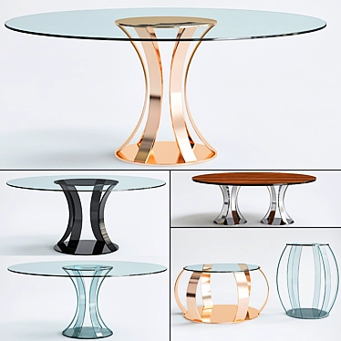 Elegant Barrique AMB Tavoli: Sophisticated Design 3D model image 1 