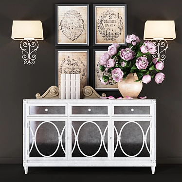 Elegant Provence Dresser Set 3D model image 1 