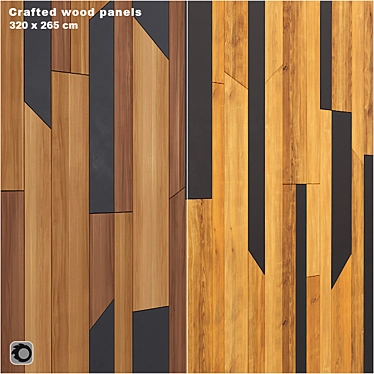 Craft Wood Panels: 2 Module Variants, 4K Seamless Textures 3D model image 1 