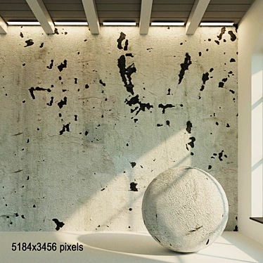 Vintage Plaster Textured Wall 3D model image 1 