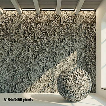 Title: Aged Plaster Texture: Seamless Wall Material 3D model image 1 