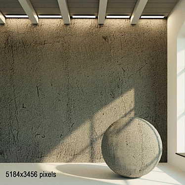 Vintage Plaster Texture for Interior Design 3D model image 1 