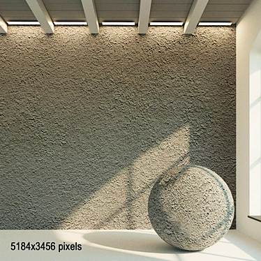 Aged Plaster Textured Wall 3D model image 1 