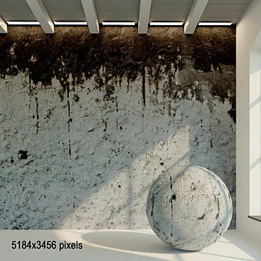 Vintage Concrete Wall Texture 3D model image 1 