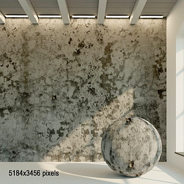 Weathered Concrete Wall Texture 3D model image 1 