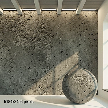 Seamless Concrete Wall Texture 3D model image 1 