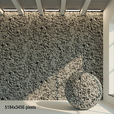 Rustic Concrete Wall Texture 3D model image 1 