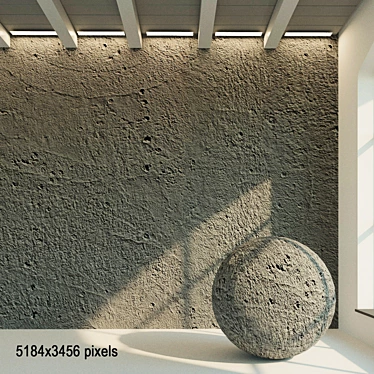 Title: Seamless Old Concrete Wall 3D model image 1 