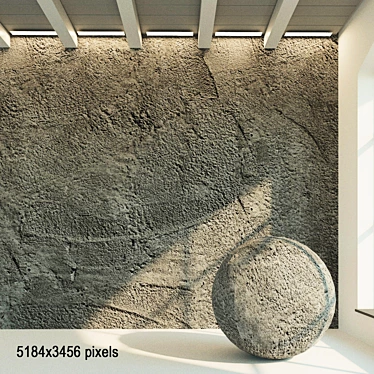 Seamless Concrete Wall Texture Set 3D model image 1 