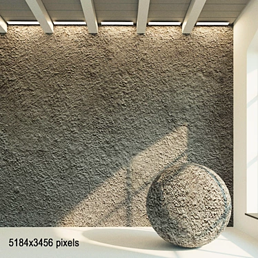 Seamless Concrete Wall Texture 3D model image 1 