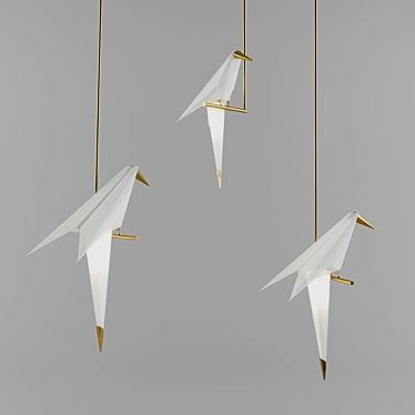 3D Origami Bird Light 3D model image 1 