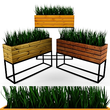 BlossomBox: 3 Stylish Plant Containers 3D model image 1 