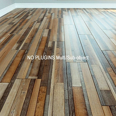 Natural Wood Laminate Flooring 3D model image 1 