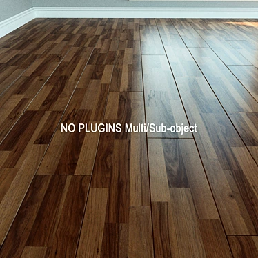 Title: Natural Wood Laminate Flooring 3D model image 1 