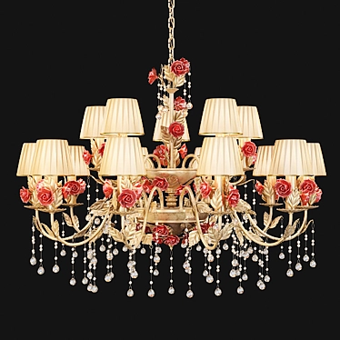 Ceramic Garden Chandelier: Elegant and Eye-catching 3D model image 1 