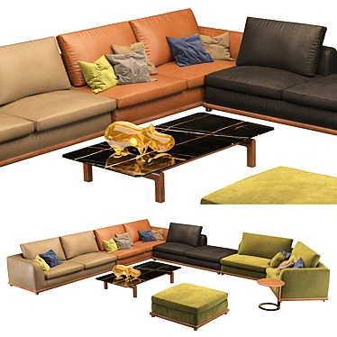Porada Kirk Jok Quay Sofa Set 3D model image 1 