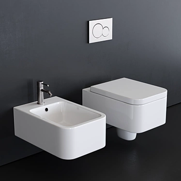 Next Wall-Hung Toilet & Bidet 3D model image 1 