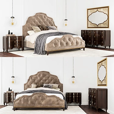 Elegant Lafayette Bedroom Set 3D model image 1 
