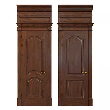 Paneled Door 700mm: Textured 2-Pack 3D model image 1 