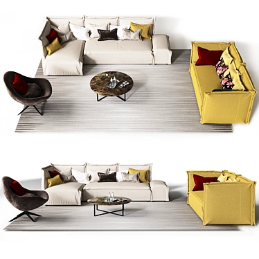 Britt Sofa Set by Desiree 3D model image 1 