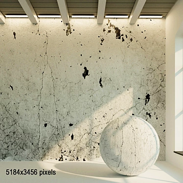 Aged Concrete Wall Texture 3D model image 1 