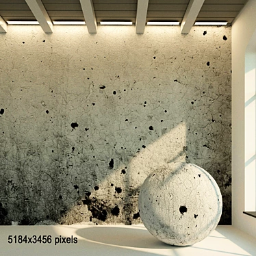 Aged Concrete Wall Texture 3D model image 1 