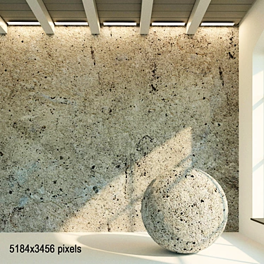 Retro Concrete Wall Texture 3D model image 1 