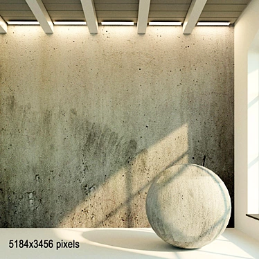 Vintage Concrete Wall Texture 3D model image 1 