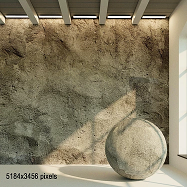 Title: Vintage Concrete Wall 3D model image 1 